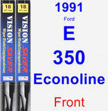 Front Wiper Blade Pack for 1991 Ford E-350 Econoline - Vision Saver