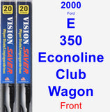 Front Wiper Blade Pack for 2000 Ford E-350 Econoline Club Wagon - Vision Saver