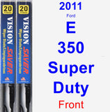 Front Wiper Blade Pack for 2011 Ford E-350 Super Duty - Vision Saver