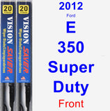 Front Wiper Blade Pack for 2012 Ford E-350 Super Duty - Vision Saver