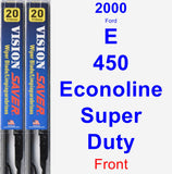 Front Wiper Blade Pack for 2000 Ford E-450 Econoline Super Duty - Vision Saver