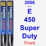 Front Wiper Blade Pack for 2006 Ford E-450 Super Duty - Vision Saver