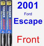 Front Wiper Blade Pack for 2001 Ford Escape - Vision Saver