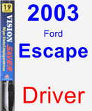 Driver Wiper Blade for 2003 Ford Escape - Vision Saver