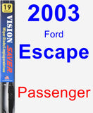 Passenger Wiper Blade for 2003 Ford Escape - Vision Saver