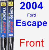 Front Wiper Blade Pack for 2004 Ford Escape - Vision Saver