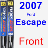 Front Wiper Blade Pack for 2007 Ford Escape - Vision Saver