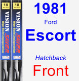 Front Wiper Blade Pack for 1981 Ford Escort - Vision Saver