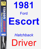 Driver Wiper Blade for 1981 Ford Escort - Vision Saver