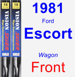 Front Wiper Blade Pack for 1981 Ford Escort - Vision Saver