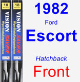 Front Wiper Blade Pack for 1982 Ford Escort - Vision Saver