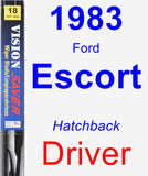 Driver Wiper Blade for 1983 Ford Escort - Vision Saver