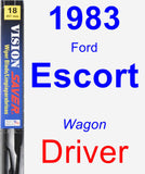 Driver Wiper Blade for 1983 Ford Escort - Vision Saver