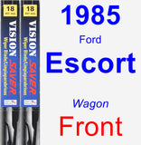 Front Wiper Blade Pack for 1985 Ford Escort - Vision Saver