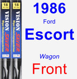 Front Wiper Blade Pack for 1986 Ford Escort - Vision Saver