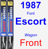 Front Wiper Blade Pack for 1987 Ford Escort - Vision Saver