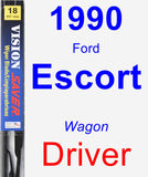 Driver Wiper Blade for 1990 Ford Escort - Vision Saver