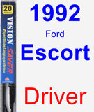 Driver Wiper Blade for 1992 Ford Escort - Vision Saver