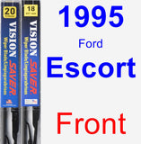 Front Wiper Blade Pack for 1995 Ford Escort - Vision Saver