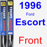 Front Wiper Blade Pack for 1996 Ford Escort - Vision Saver