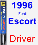 Driver Wiper Blade for 1996 Ford Escort - Vision Saver