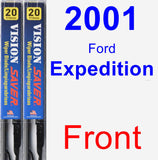 Front Wiper Blade Pack for 2001 Ford Expedition - Vision Saver