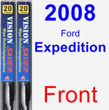 Front Wiper Blade Pack for 2008 Ford Expedition - Vision Saver