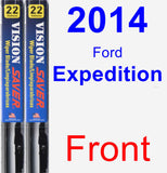 Front Wiper Blade Pack for 2014 Ford Expedition - Vision Saver