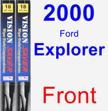 Front Wiper Blade Pack for 2000 Ford Explorer - Vision Saver