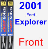 Front Wiper Blade Pack for 2001 Ford Explorer - Vision Saver