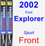 Front Wiper Blade Pack for 2002 Ford Explorer - Vision Saver