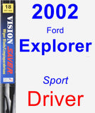 Driver Wiper Blade for 2002 Ford Explorer - Vision Saver