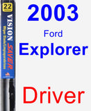 Driver Wiper Blade for 2003 Ford Explorer - Vision Saver