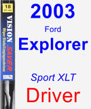 Driver Wiper Blade for 2003 Ford Explorer - Vision Saver