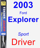 Driver Wiper Blade for 2003 Ford Explorer - Vision Saver