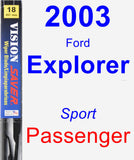 Passenger Wiper Blade for 2003 Ford Explorer - Vision Saver