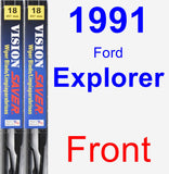 Front Wiper Blade Pack for 1991 Ford Explorer - Vision Saver