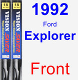 Front Wiper Blade Pack for 1992 Ford Explorer - Vision Saver