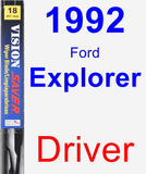 Driver Wiper Blade for 1992 Ford Explorer - Vision Saver