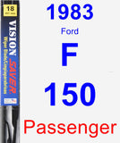 Passenger Wiper Blade for 1983 Ford F-150 - Vision Saver