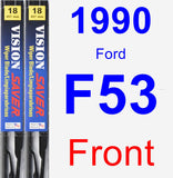 Front Wiper Blade Pack for 1990 Ford F53 - Vision Saver