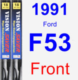 Front Wiper Blade Pack for 1991 Ford F53 - Vision Saver