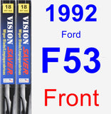 Front Wiper Blade Pack for 1992 Ford F53 - Vision Saver