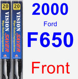 Front Wiper Blade Pack for 2000 Ford F650 - Vision Saver