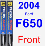 Front Wiper Blade Pack for 2004 Ford F650 - Vision Saver