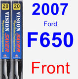 Front Wiper Blade Pack for 2007 Ford F650 - Vision Saver