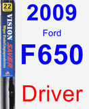 Driver Wiper Blade for 2009 Ford F650 - Vision Saver