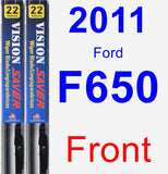 Front Wiper Blade Pack for 2011 Ford F650 - Vision Saver