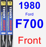 Front Wiper Blade Pack for 1980 Ford F700 - Vision Saver