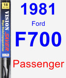 Passenger Wiper Blade for 1981 Ford F700 - Vision Saver